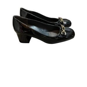 Paul Green Viviana Patent Leather Black Pumps Size 9